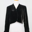 Vintage 1990's Carol Horn Dark Brown Silk & Rayon Velvet Bolero Jacket M NWT NEW