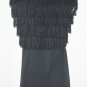 PAUL & JOE Sister Black Wool Knit Fringed Flapper Dress T1 XS