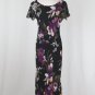 Adrianna Papell Floral Print Silk 1930's Style Tea Length Dress Petite 6 petite