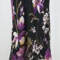 Adrianna Papell Floral Print Silk 1930's Style Tea Length Dress Petite 6 petite