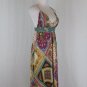 Nicole Miller Embellished Pastel Floral Silk Spaghetti Strap Midi Dress Gown 0