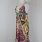 Nicole Miller Embellished Pastel Floral Silk Spaghetti Strap Midi Dress Gown 0