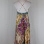 Nicole Miller Embellished Pastel Floral Silk Spaghetti Strap Midi Dress Gown 0