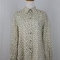 MaxMara Weekend Long Sleeve Button Down Baby Blue Flower Print Cotton Shirt M
