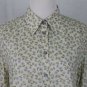 MaxMara Weekend Long Sleeve Button Down Baby Blue Flower Print Cotton Shirt M