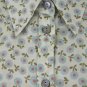 MaxMara Weekend Long Sleeve Button Down Baby Blue Flower Print Cotton Shirt M