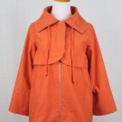 GO INTERNATIONAL Orange Brushed Cotton Blend Twill Trench Jacket XS
