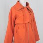 GO INTERNATIONAL Orange Brushed Cotton Blend Twill Trench Jacket XS