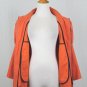 GO INTERNATIONAL Orange Brushed Cotton Blend Twill Trench Jacket XS