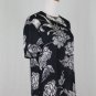 Linda Allard Ellen Tracy Chinese Peony Print Silk Blouse Short Sleeve 4