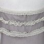 Matty M Sheer Purple Silk Smocked Camisole with Ivory Lace Trim XS Hip Length