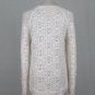 Calvin Klein Crocheted Cream Wool Blend Crew Neck Sweater S