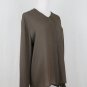 Calvin Klein Collection Vintage Silk Blouse Long Sleeves Brown Textured Stripe M