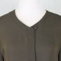 Calvin Klein Collection Vintage Silk Blouse Long Sleeves Brown Textured Stripe M