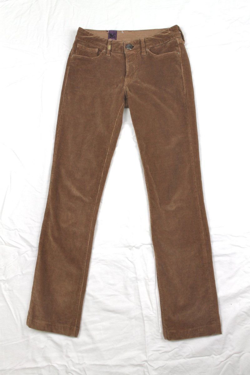 MISSONI Cocoa Brown Mid Rise Straight Leg Corduroy Jeans Made in Italy 26