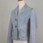 Vintage GAP Stretch Blue Denim Blazer With pink Ticking Stripe Lining BOHO 4