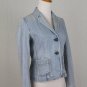 Vintage GAP Stretch Blue Denim Blazer With pink Ticking Stripe Lining BOHO 4