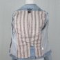 Vintage GAP Stretch Blue Denim Blazer With pink Ticking Stripe Lining BOHO 4