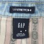 Vintage GAP Stretch Blue Denim Blazer With pink Ticking Stripe Lining BOHO 4