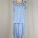 Vintage Beguiled Blue Cotton Victorian Pantaloon Bloomers Pajama Set S NEW