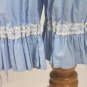 Vintage Beguiled Blue Cotton Victorian Pantaloon Bloomers Pajama Set S NEW