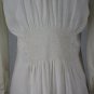 Miss Me Creamy Ivory Cotton & Silk Blend Smocked Peasant Blouse Small