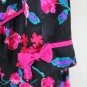 Vintage Kathryn Conover Rose Print Silk Jacquard 1940's Inspired 1980's Dress 8