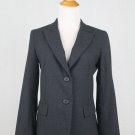 DKNY Donna Karan New York Charcoal Gray Tailored Wool Blazer Made in Italy 2 NEW