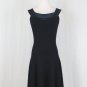 Donna Karan Black Label Collection Sleeveless Black Wool Jersey Flared Dress 8