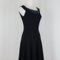 Donna Karan Black Label Collection Sleeveless Black Wool Jersey Flared Dress 8