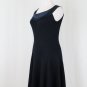Donna Karan Black Label Collection Sleeveless Black Wool Jersey Flared Dress 8