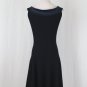 Donna Karan Black Label Collection Sleeveless Black Wool Jersey Flared Dress 8