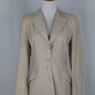 Vintage ESCADA Beige Lightweight Wool Blazer Jacket EU 34 USA 4