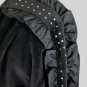 Bodalia Vintage 1980's Embellished Oversized Black Velour Ruffled Sweater Small