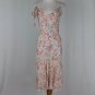 Vintage Sonia Rykiel Pastel Print Silk Spaghetti Strap Dress France 36 USA 4