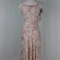 Vintage Sonia Rykiel Pastel Print Silk Spaghetti Strap Dress France 36 USA 4