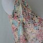 Vintage Sonia Rykiel Pastel Print Silk Spaghetti Strap Dress France 36 USA 4
