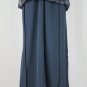 Vintage J.CREW Sleeveless Blue Floral Print Silk Long Mid Length Dress 1990's 4