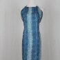 Vintage Max Studio 1990's Strappy back Blue Python Halter Dress  PM