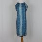 Vintage Max Studio 1990's Strappy back Blue Python Halter Dress  PM