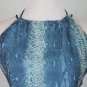 Vintage Max Studio 1990's Strappy back Blue Python Halter Dress  PM