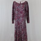Laura Ashley Wool Blend Flannel Lace collar 1920's Style Dress US 10 UK 12