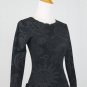 Vintage KARINA TATOU Paris Black Stretchy Celestial Tattoo Print Top T-1 XS