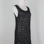 Diabless Paris Black Beaded Silk Chiffon Sleeveles Mini Tunic Dress 34 XS S