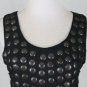 Diabless Paris Black Beaded Silk Chiffon Sleeveles Mini Tunic Dress 34 XS S