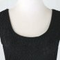 Vintage Krochetta by Papillon Long Sleeveless Black Crocheted Dress Petite Large