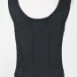 Vintage Krochetta by Papillon Long Sleeveless Black Crocheted Dress Petite Large