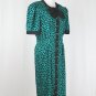 Vintage Papell Pussy Bow Silk Jacquard 1940's Inspired 1980's Secretary Dress 8