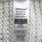 Vintage St. Michael Marks & Spencer White Shaker Jumper Sweater S NEW