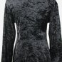 Vintage Express Tricot Gothic Black Crushed Velvet Long sleeve Dress 1990's S